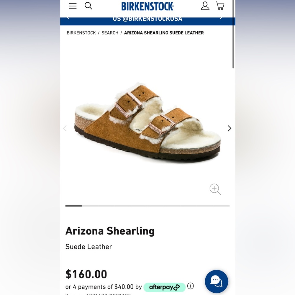 Birkenstock Arizona Shearling EUC 36 mink